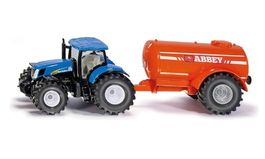 Traktor New Holland und Jauchewagen, Siku 1945, 1:50, neu