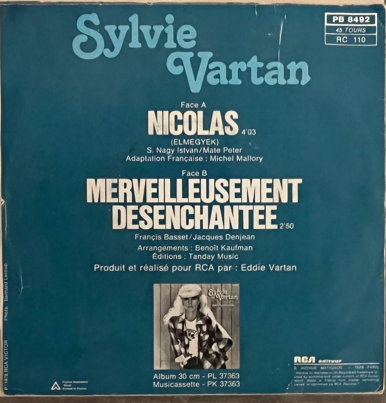 Dischi in vinile: SYLVIE VARTAN - NICOLAS – Usato da Bussigny venduto da vinyl-pas-cher 1