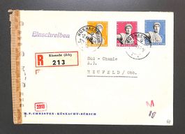 1944 Satzbrief Olympisches Komitee KÜSNACHT Zensur geöffnet