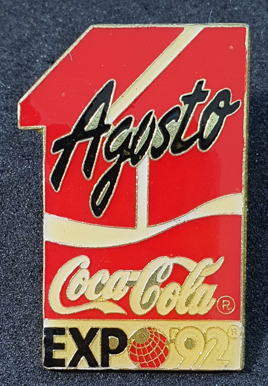 Placchette & Badge: D046B - Pin Coca Cola Expo 1. August 1992 – Usato da Reinach BL venduto da Boston-Verkauf
