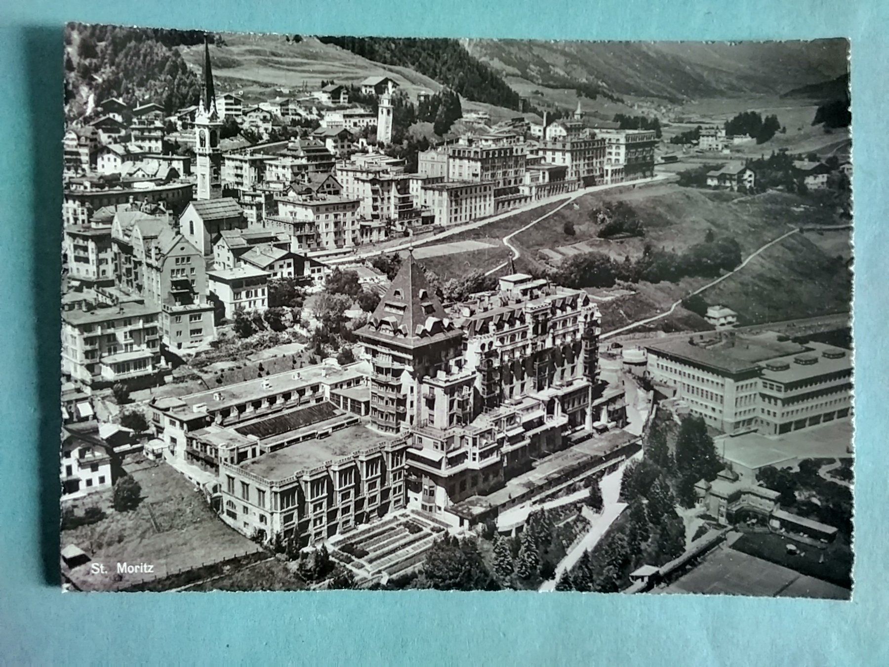Ansichtskarten: St. Moritz Hotellandschaft – Gebraucht aus Appenzell von lama19