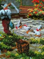 Gobelinbild Handarbeit angefangen