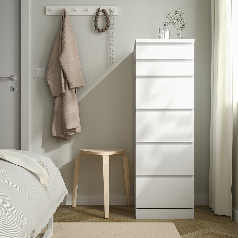 Ikea Cassettiere: Ikea MALM 6-drawers White with Mirror – Usato da Uster venduto da jap_k7fq 1