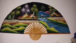 Ventaglio decorativo dipinto a mano - Pezzo unico!