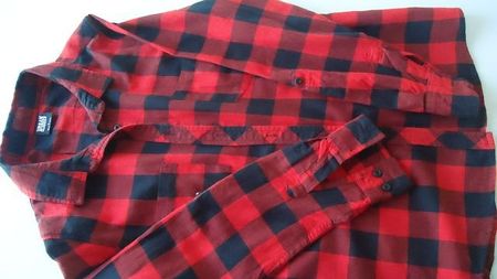 Urban Classics Hemd kariert rot schwarz Grösse L
