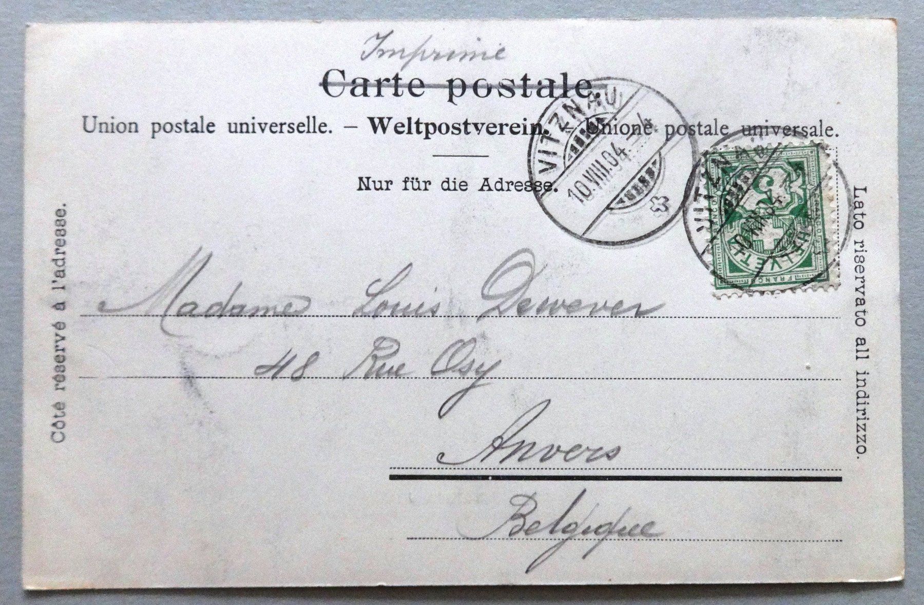 Cartes postales: Vitznau – D'occasion à Fétigny par Billy2miny 1
