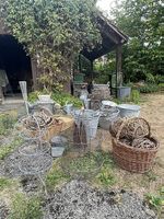 Gartendeko Zink und Korbwaren
