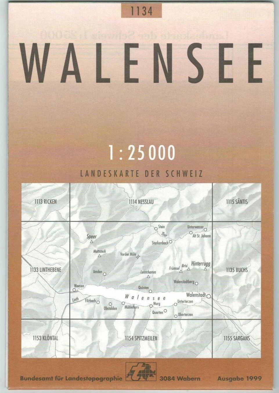 Cartes géographiques & atlas: Landkarte Walensee 1999 – D'occasion à Zürich par tol_b7c7