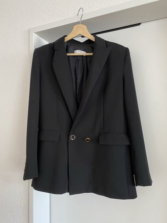 Blazer Mango schwarz Doppelreiher Grösse M 