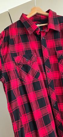 Brandit Check Shirt Flanellhemd rot-schwarz Grösse 3XL