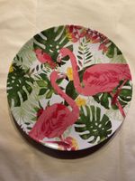 6x Flamingo Tropical Melamine Plates Summer Party BBQ 27.5cm