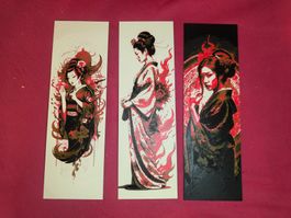 Geisha • Tuschemalerei • Artisan