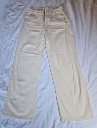 Neue CIDER Jeans, Creme, Grösse S - Wideleg, High waisted