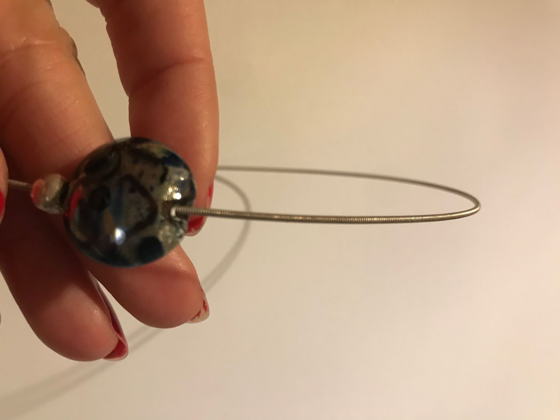 Catenine: Collier en argent 925 élégant avec perle en verre – Usato da Grimisuat venduto da eliseba88 6