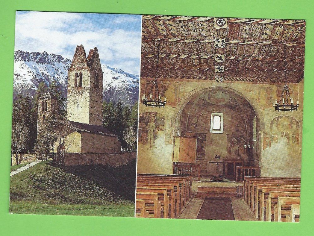 Cartoline postali: Kirche San Gian Celerina Engadin – Usato da Zürich venduto da t24_de