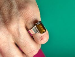 Silberring retro Tigerauge (51)