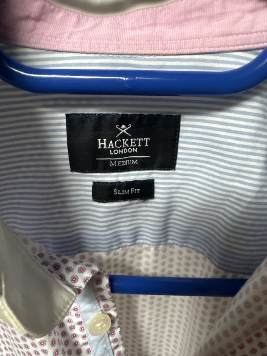 Camicie: Herren Hemd Hackett GrM Slim Fit mit Ellbogenpatte – Usato da Baltschieder venduto da YmroBe 1