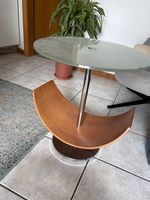 Tavolino porta riviste legno e vetro