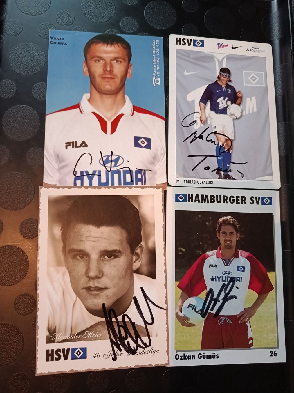 Autogramme: HSV Hamburg - 4 handsignierte Karten - Set – Gebraucht aus Menziken von Artographs