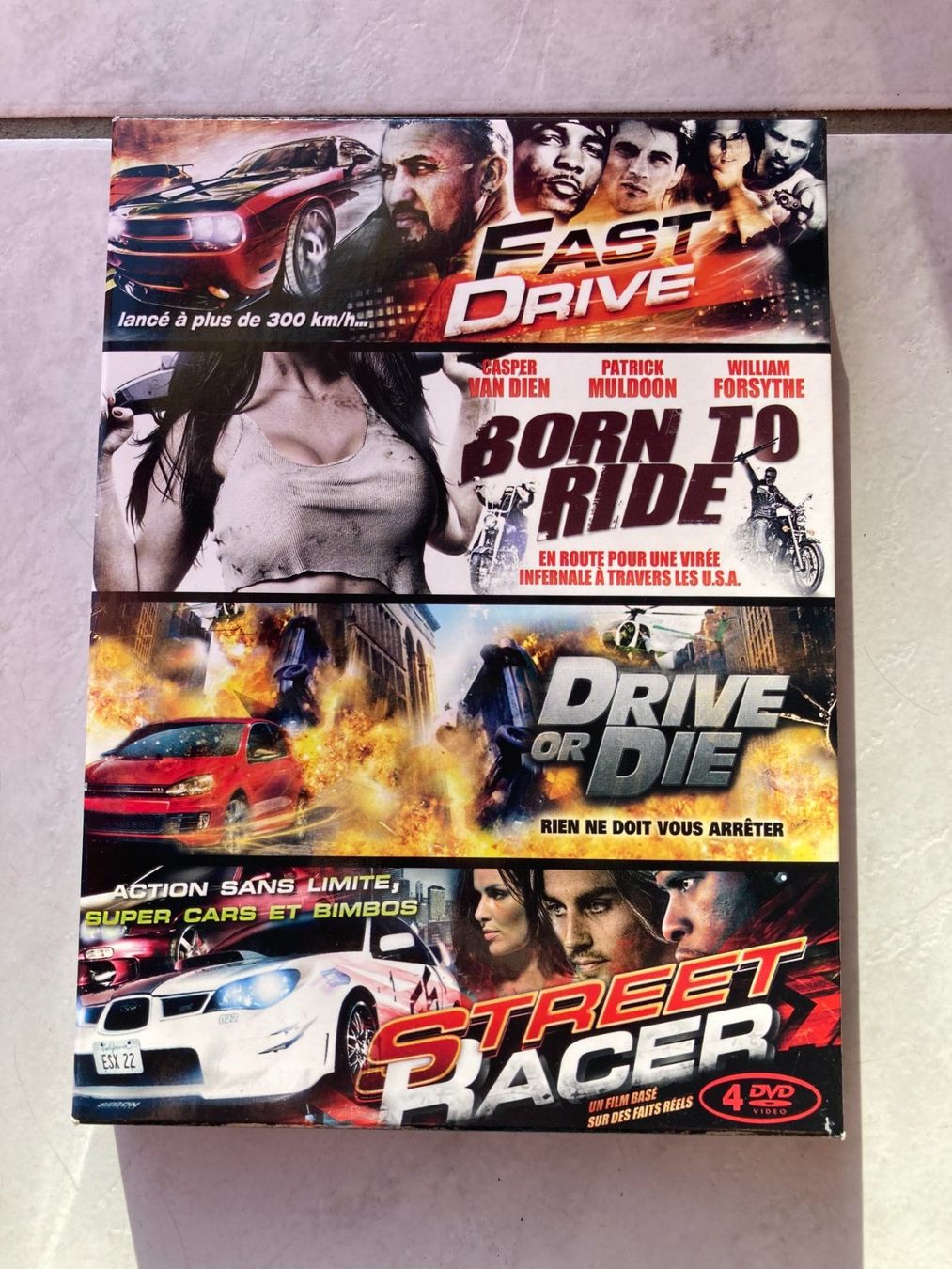 Tous les DVDs: Coffret 4 DVD Action/Voitures de course – D'occasion à Bassecourt par CALUMET-X