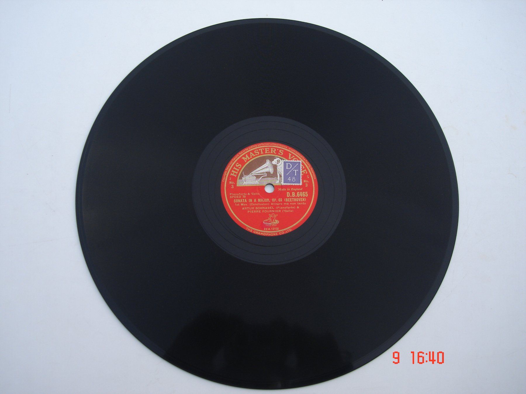 Dischi in vinile: Schellackplattenalbum Beethoven Sonate A-Dur Op.69 – Usato da Aeschi SO venduto da abi1951 4