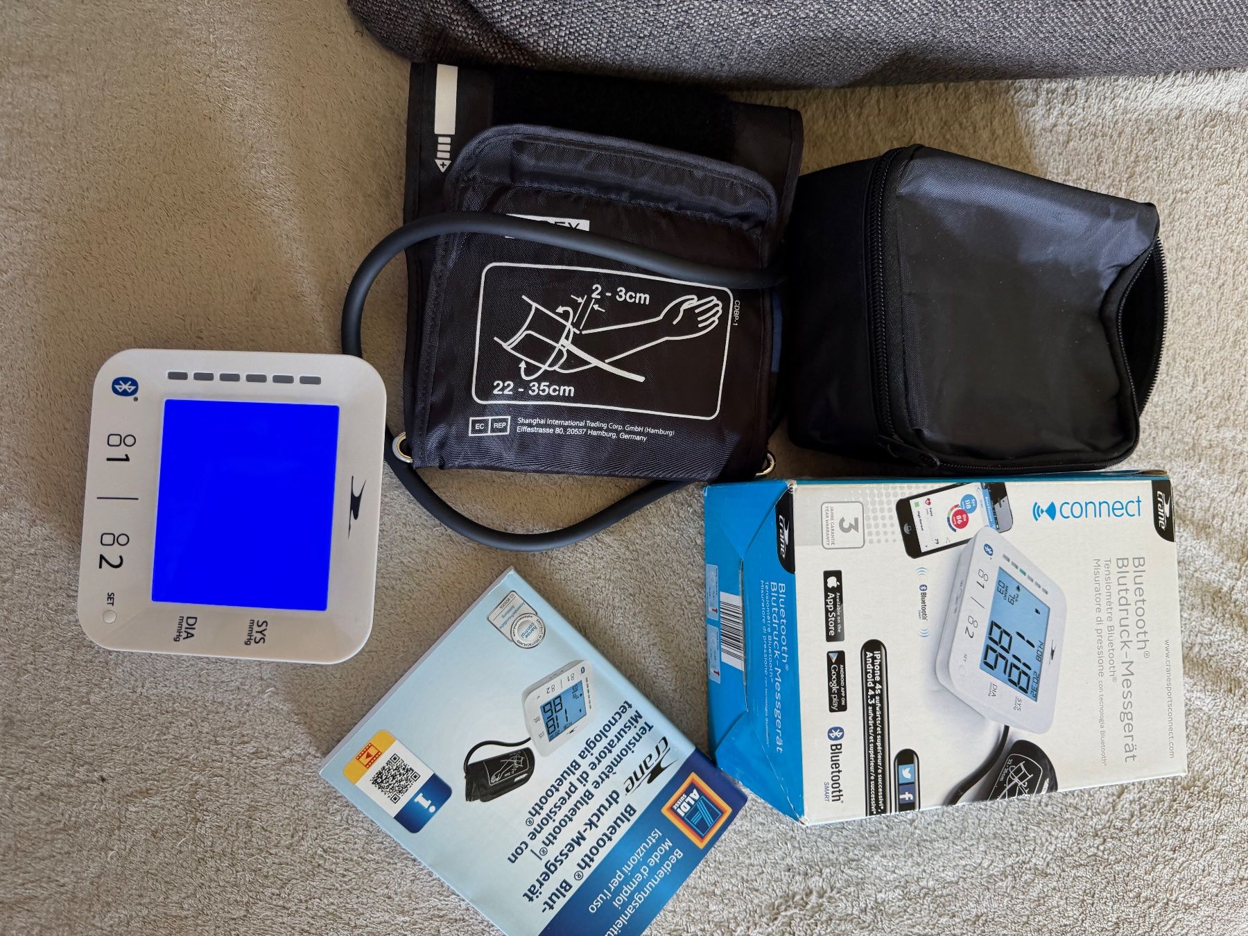 Appareils médicaux: CRANE  CONNECT Bluetooth -Blutdruckmessgerät – Neuf (Voir description) à Aarau par KorgPA 6