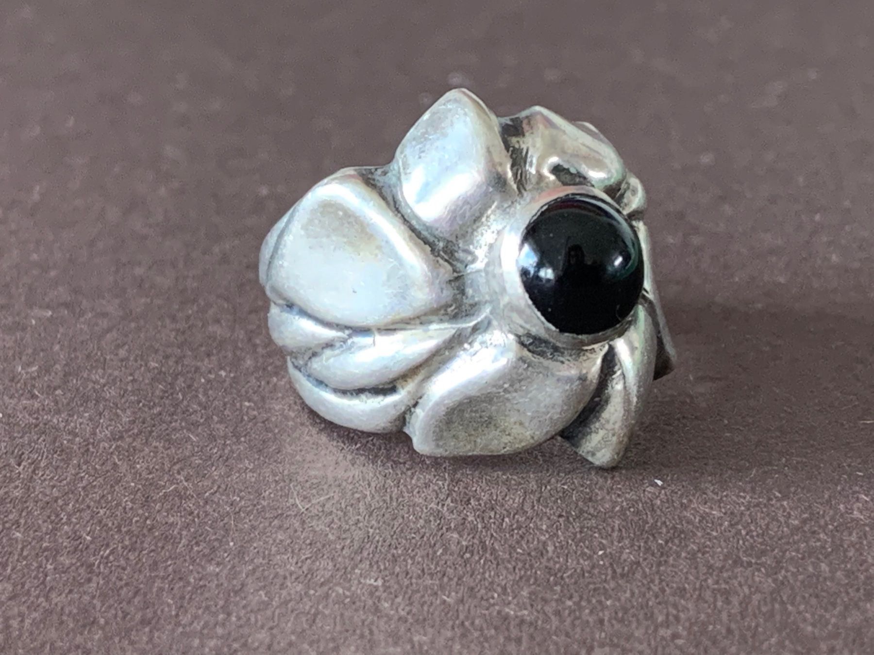 Onyx Anelli: Silberring onyx silberblume (rg 54) – Usato da Dittingen venduto da Bellevista 5