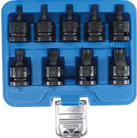 Kraft-Bit-Einsatz-Satz, (1/2") , für Torx, T20 - T70, 9-tlg.
