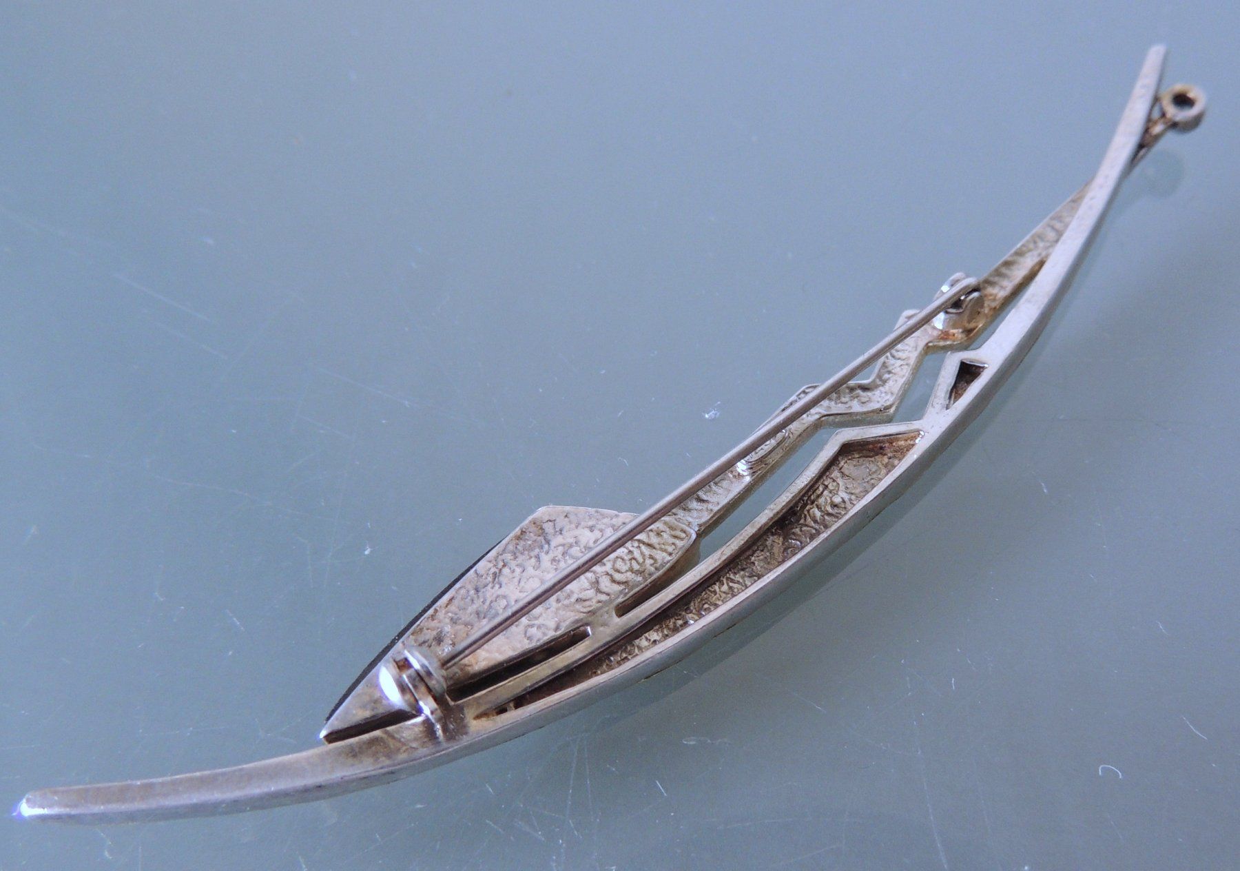 Broschen & Nadeln: Teilvergoldete Silber 925 Brosche 90 mm – Gebraucht aus Waldenburg von schaller707 5