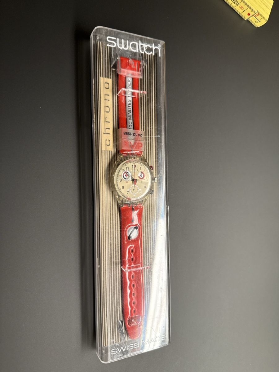 Swatch Orologi: Swatch Chrono Uhr rot, Diax Edition – Usato da Lufingen venduto da Hafula