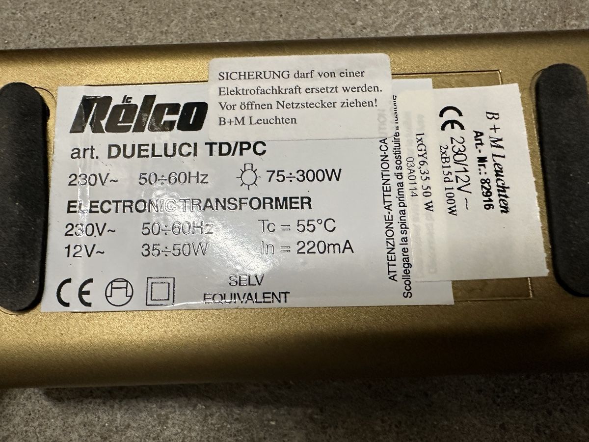 Lampade: schöne Designerlampe Relco Dueluci- Messing – Usato da Bolligen venduto da Astrophysiker06 6
