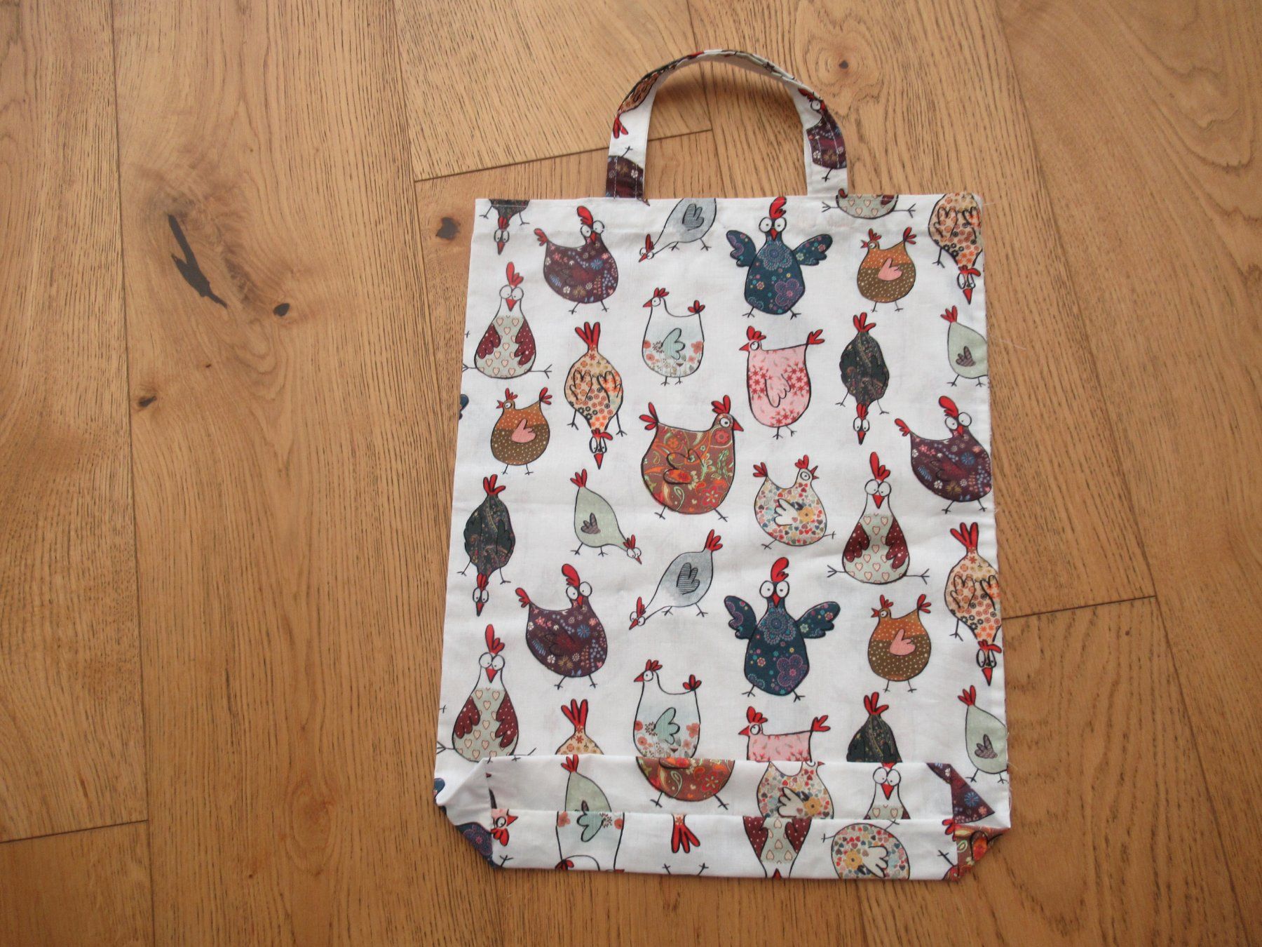 Taschen: Einfache Stoff-Tasche , Hühnermotiv – Neu (gemäss Beschreibung) aus Laupen BE von Algund 3