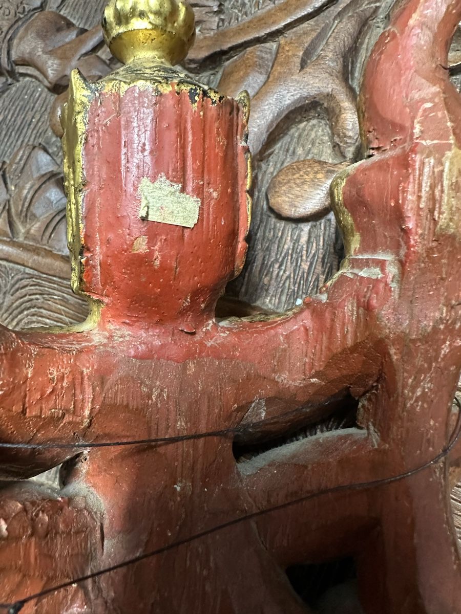Sonstige Antiquitäten & Kunst: Handgeschnitzte Garuda-Holzmaske, vergoldet – Gebraucht aus Nebikon von Vanessa2003 2
