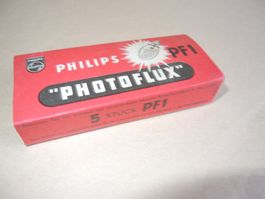 Philips Photoflux PF1 Blitzlichtlampe Vintage Rarität OVP