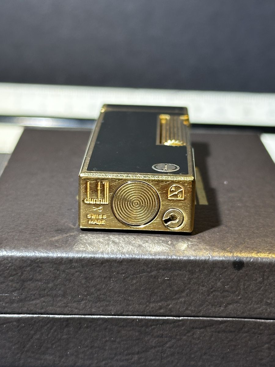 Dunhill Accendini: Dunhill Rollagas Black Lacquer Gold-Plated – Usato da Zürich venduto da RatsTreasure 8
