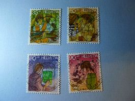 1989 Pro Juventute Jugendliche J311-J314 ET Vollstempel