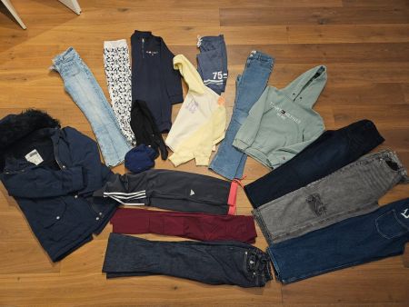 Gr.146/152 Jeans, Mantel, Pullover, gefütterte Jeans