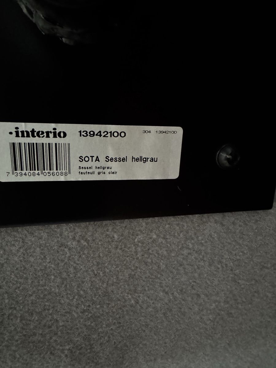 Interio Fauteuils: 2 Sessel Interio SOTA Soffbezug hellgrau Metallfuss drehbar – D'occasion à Zürich par Nobs1 9