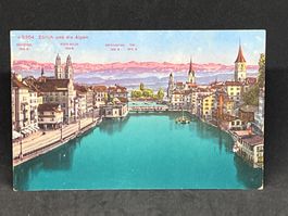 Zürich und die Alpen