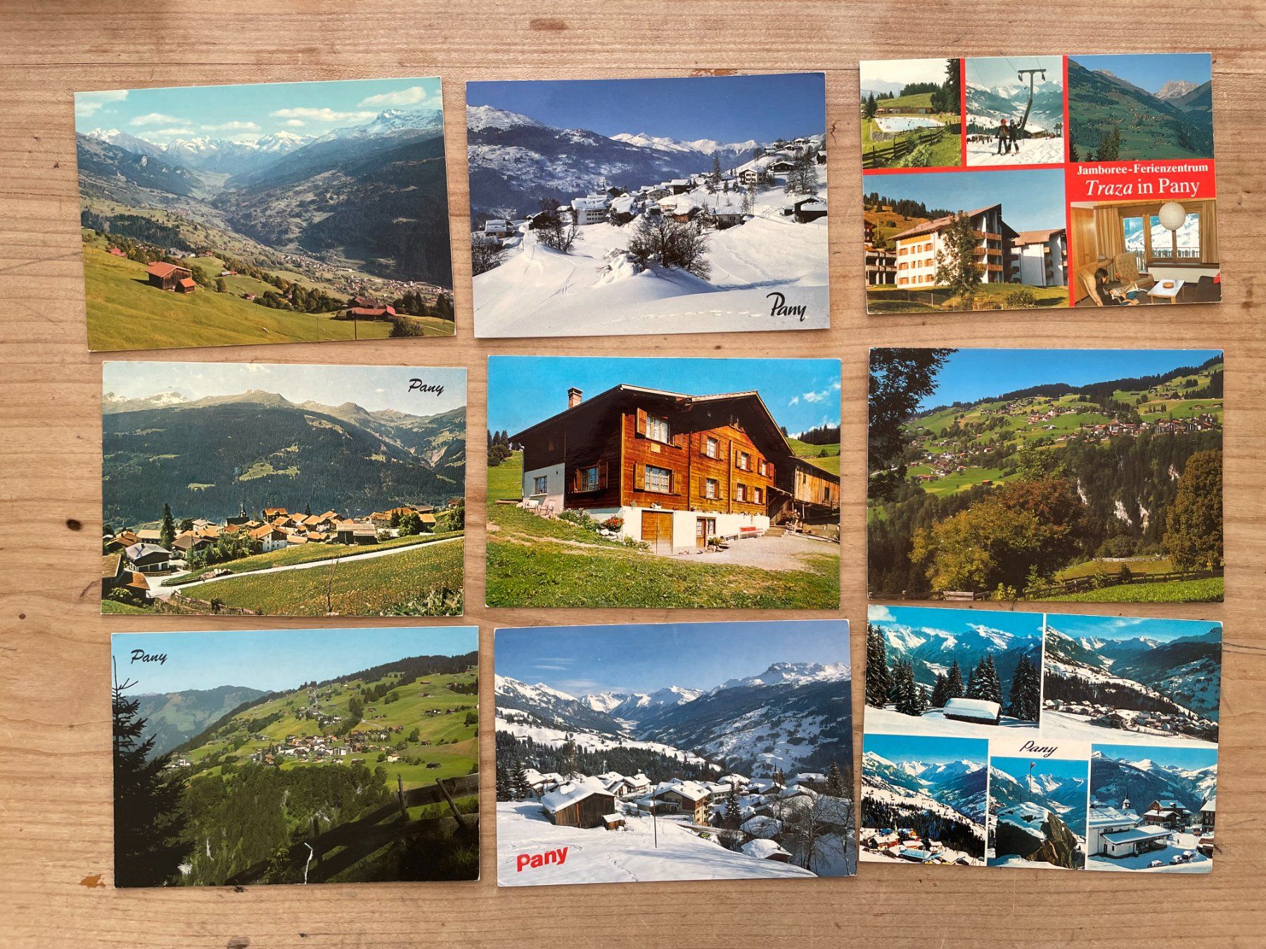 Ansichtskarten: AK GR 9 Ansichtskarten Pany (Prättigau) – Gebraucht aus Thal von Danny82