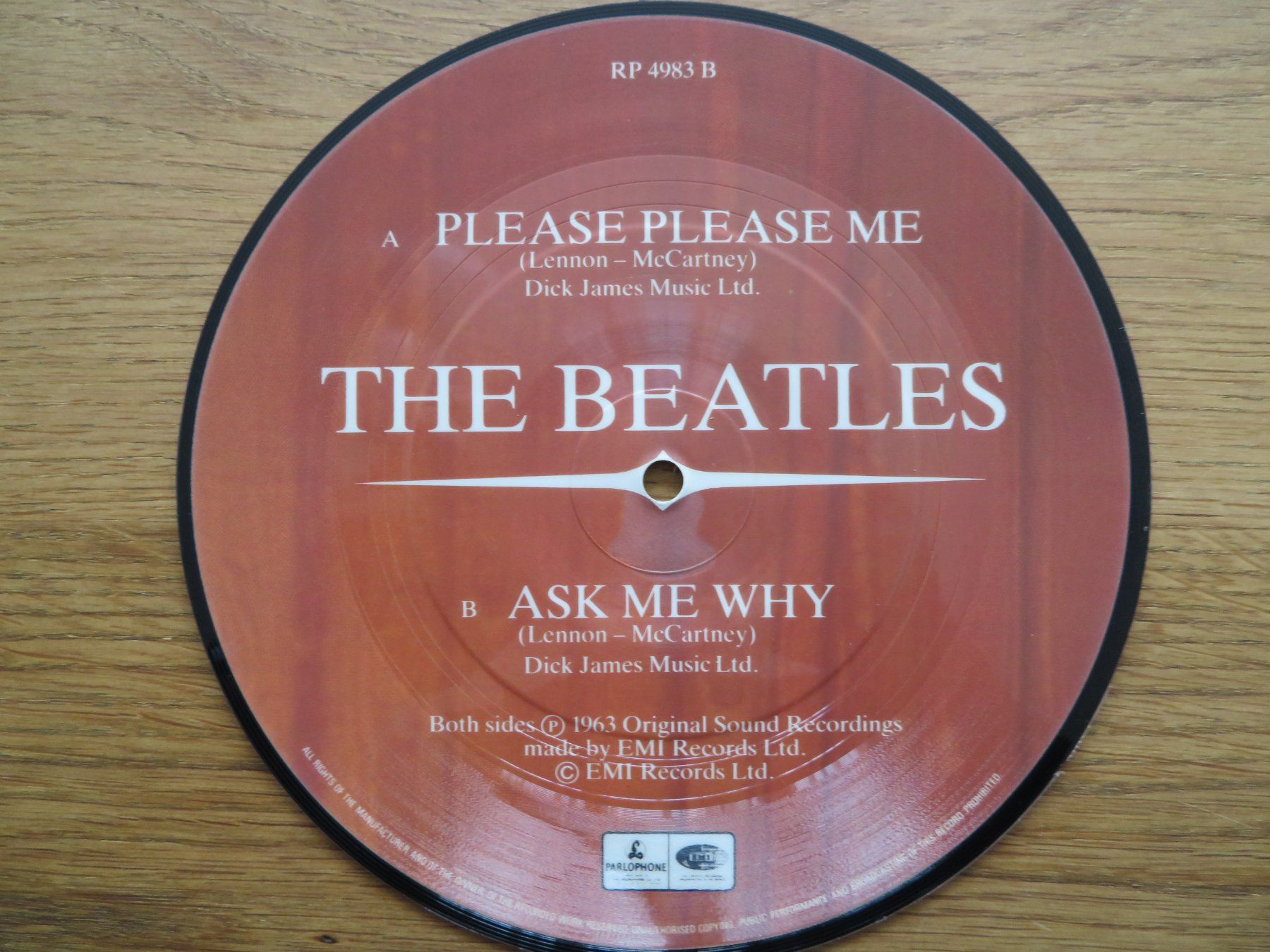 Dischi in vinile: BEATLES PICTUR SINGELO PLEASE PLEASE ME – Nuovo (secondo la descrizione) da Zürich venduto da max_cp5f 1