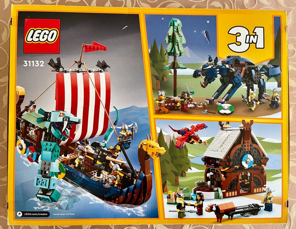 Lego Creator 31132 - Viking Ship and the Midgard Serpent (Neu und ...