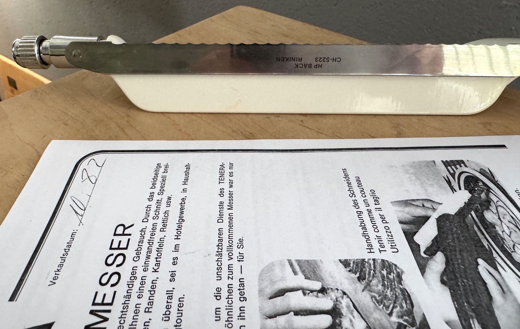 Küchenmesser: 80er Jahre Messer Universalmesser HP BACK - TENERA – Gebraucht aus Rothrist von Luckywinner 2