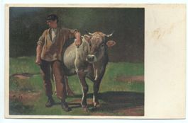 GLARUS RICHISAU Friedli mit der Kuh - Künstler Rudolf Koller