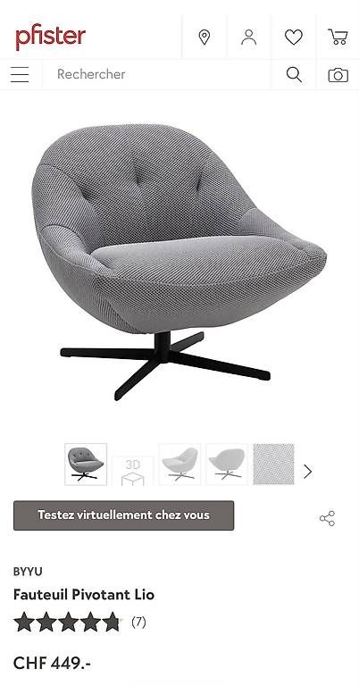 Sessel: Fauteuil pivotant  – Gebraucht aus Estavayer-le-Lac von tob_q2rt