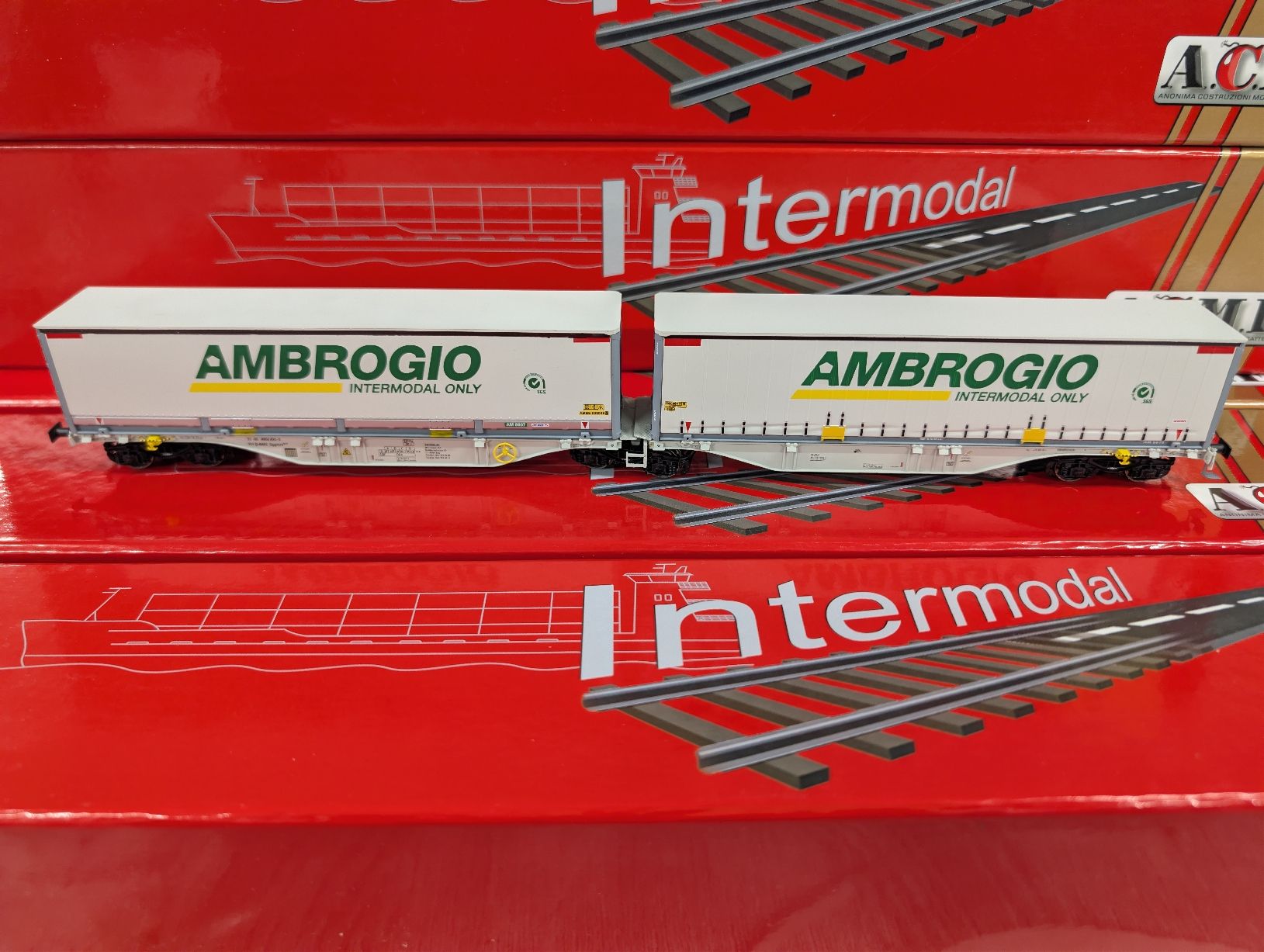 ACME Modellini di ferrovie: ACME 40263 Ambrogio containers Sggmrss – Usato da Nods venduto da Dr-HAG 3
