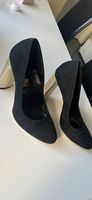 High heeks gold Absatz breit