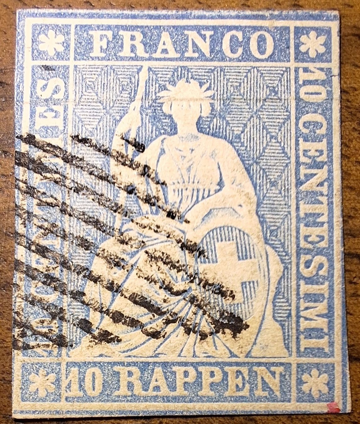 Tutti i francobolli: Strubel 23B Kat. 160.- – Usato da Balgach venduto da SIMEON27