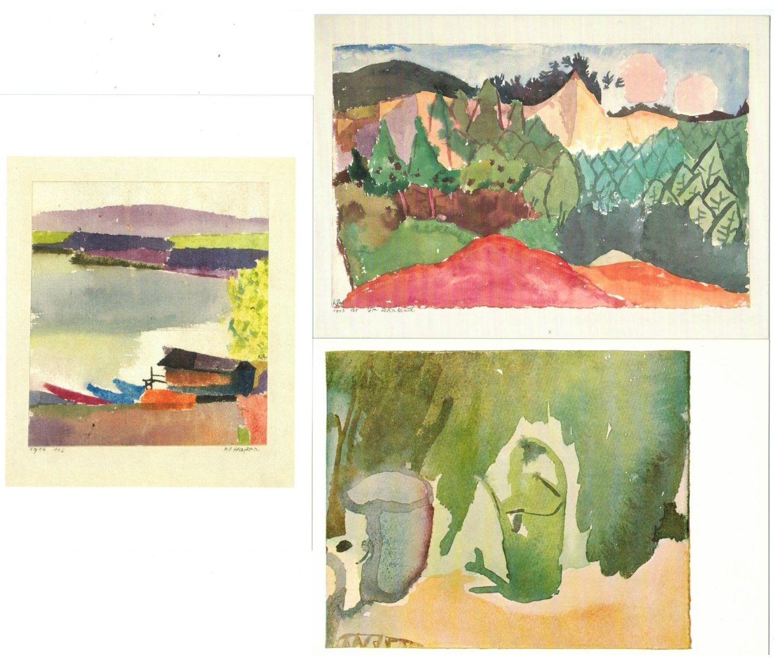 Ansichtskarten: 3 AK Kunstkarten Paul Klee – Gebraucht aus Zürich von Tolima194