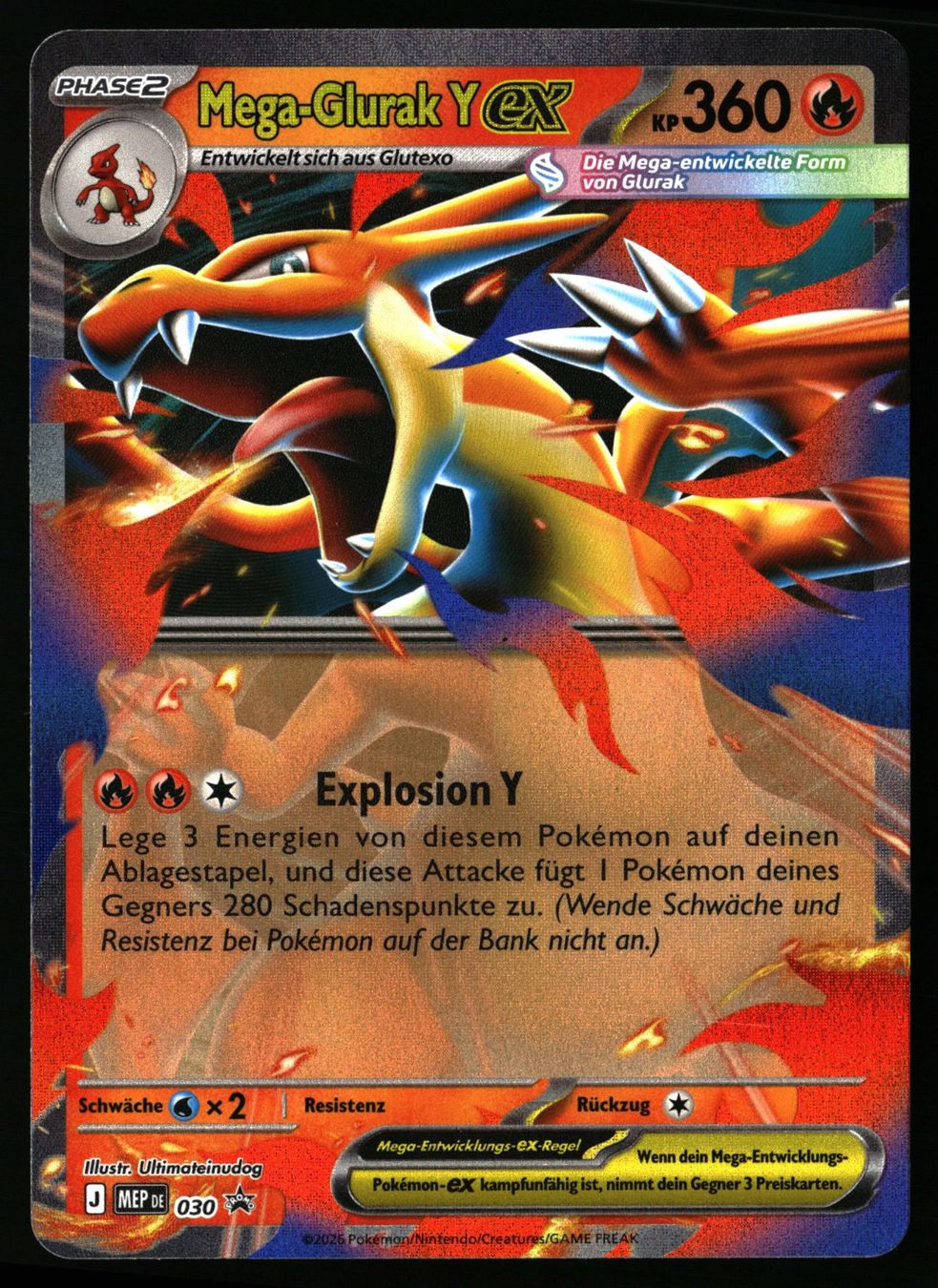 Pokémon Carte collezionabili: Mega Glurak Y ex MEP 030 Pokemon Promo – Usato da Feuerthalen venduto da Plazatoys